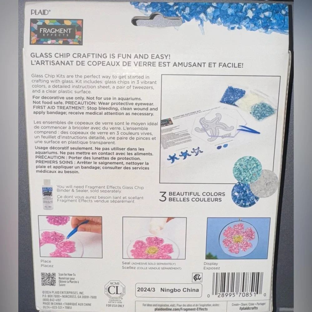 Fragment Starfish Glass Chip Craft Kit Lightcatcher Ornament